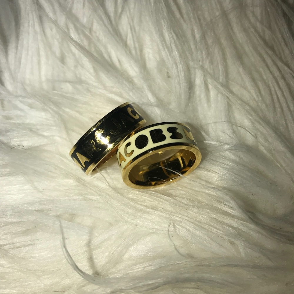 Marc By Marc Jacobs logo rings.